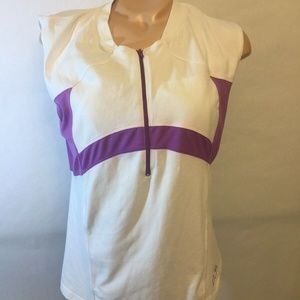 Curves Logo Large Women's White Workout Top